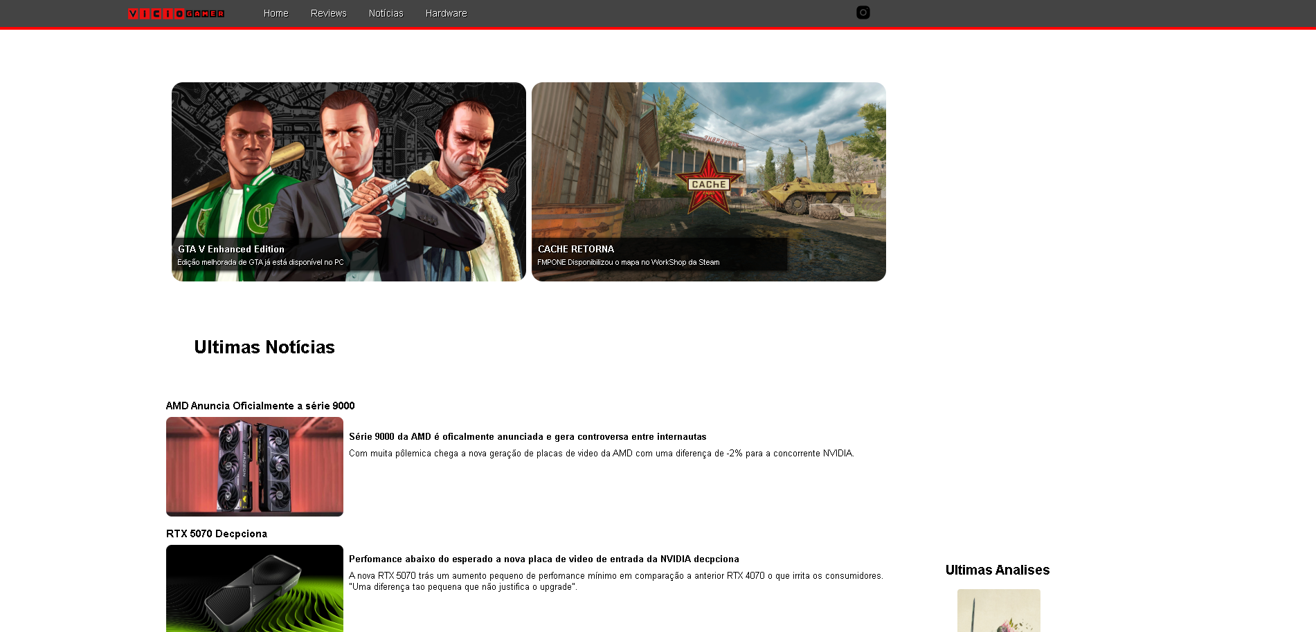 Preview Projeto VicioGamer