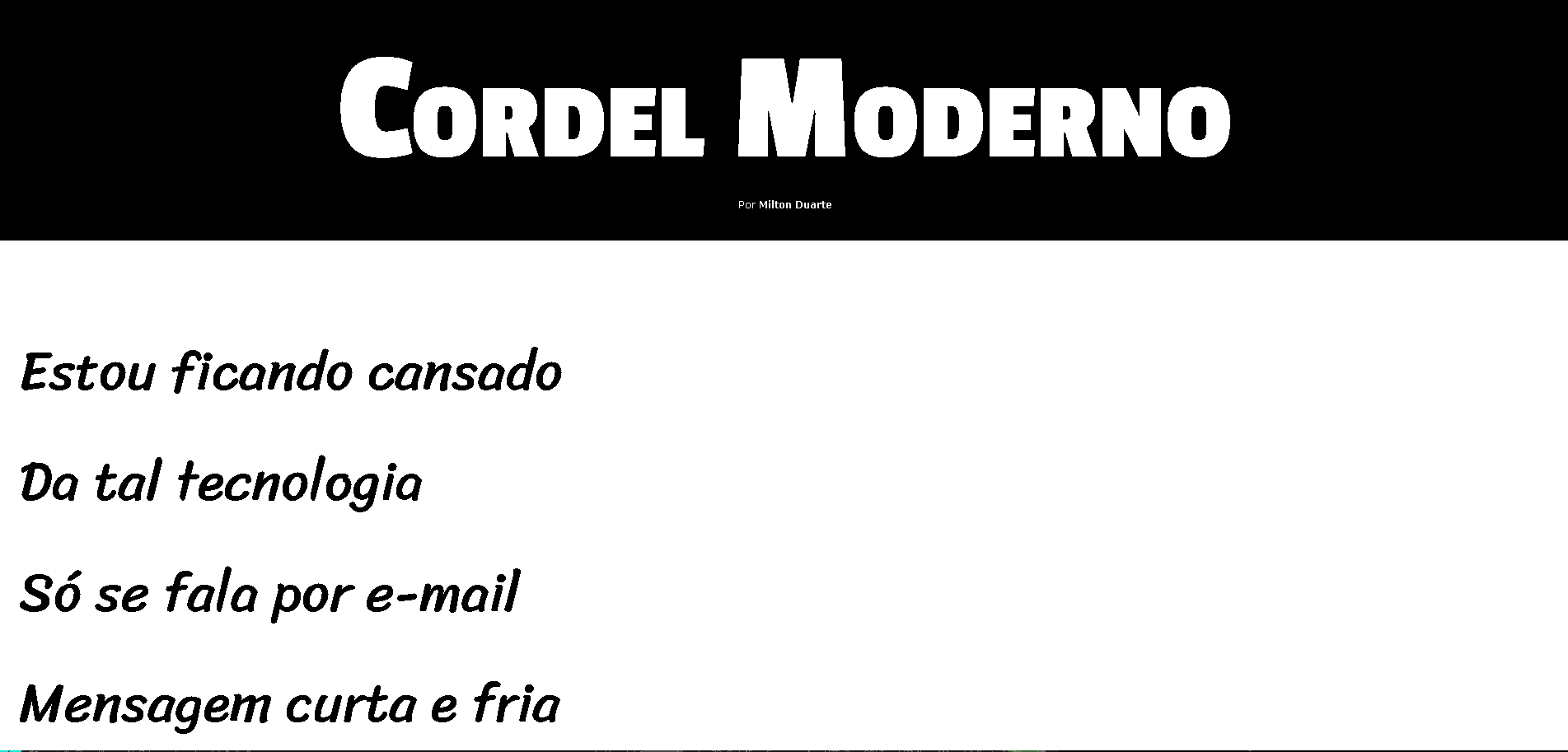 Preview Cordel Moderno