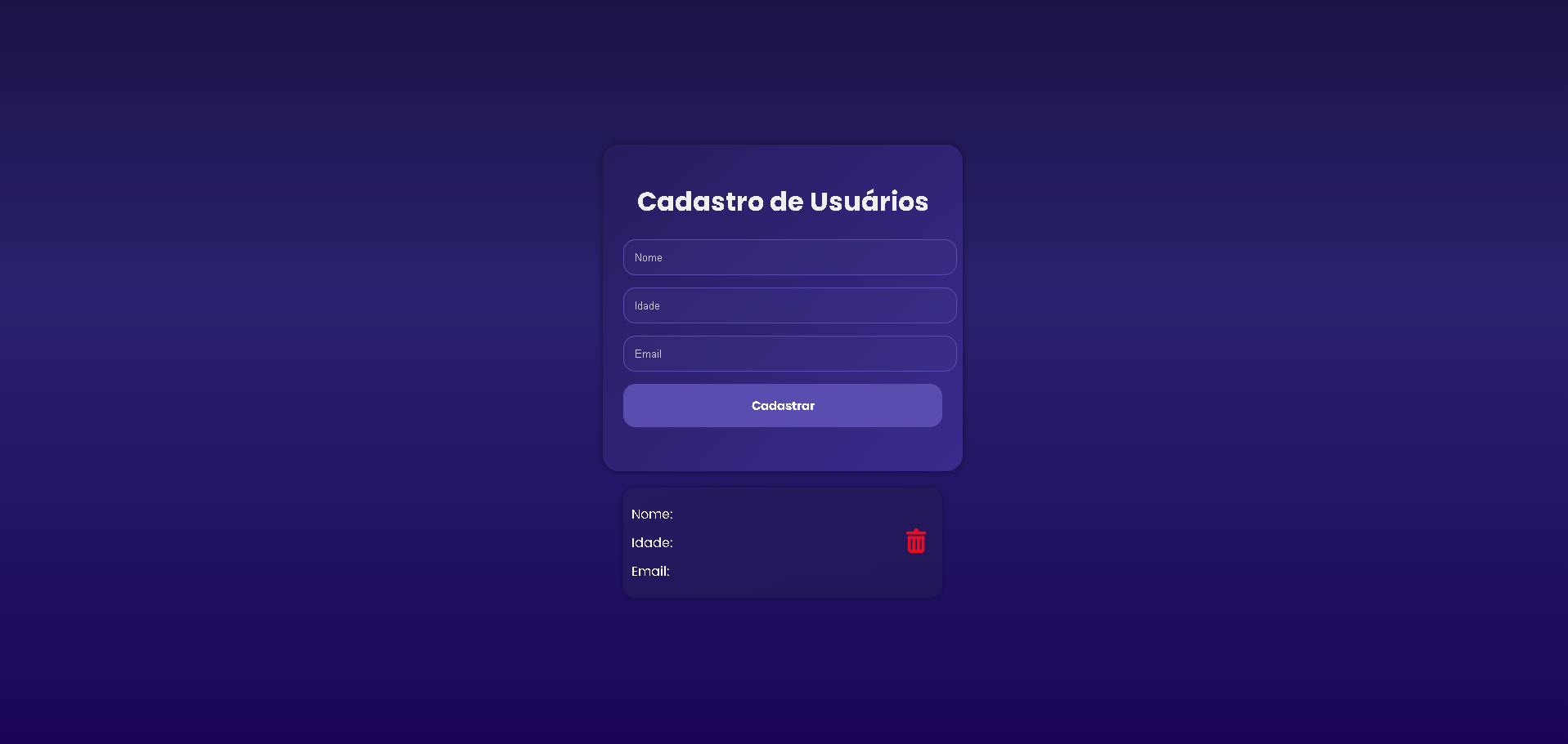 Preview API de Cadastro